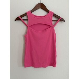 Maeve Anthropologie Ribbed Cutout Tank Top Pink Small Casual